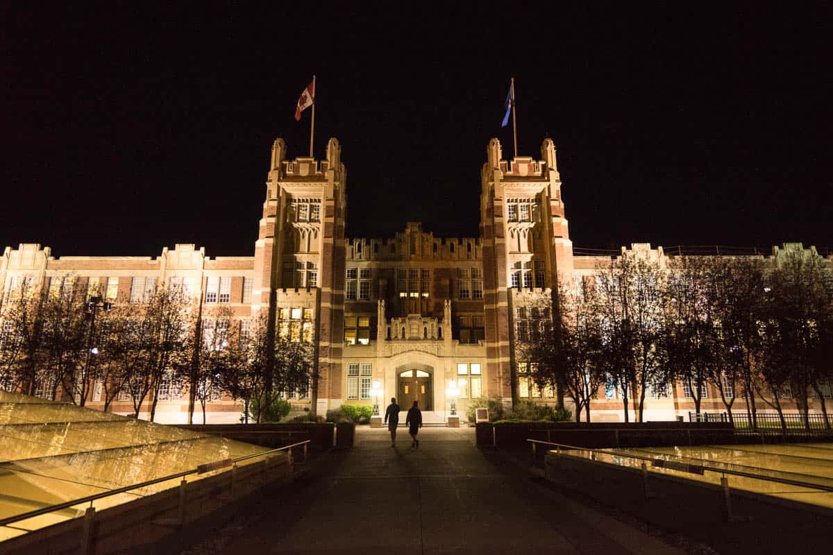 SAIT Campus at night