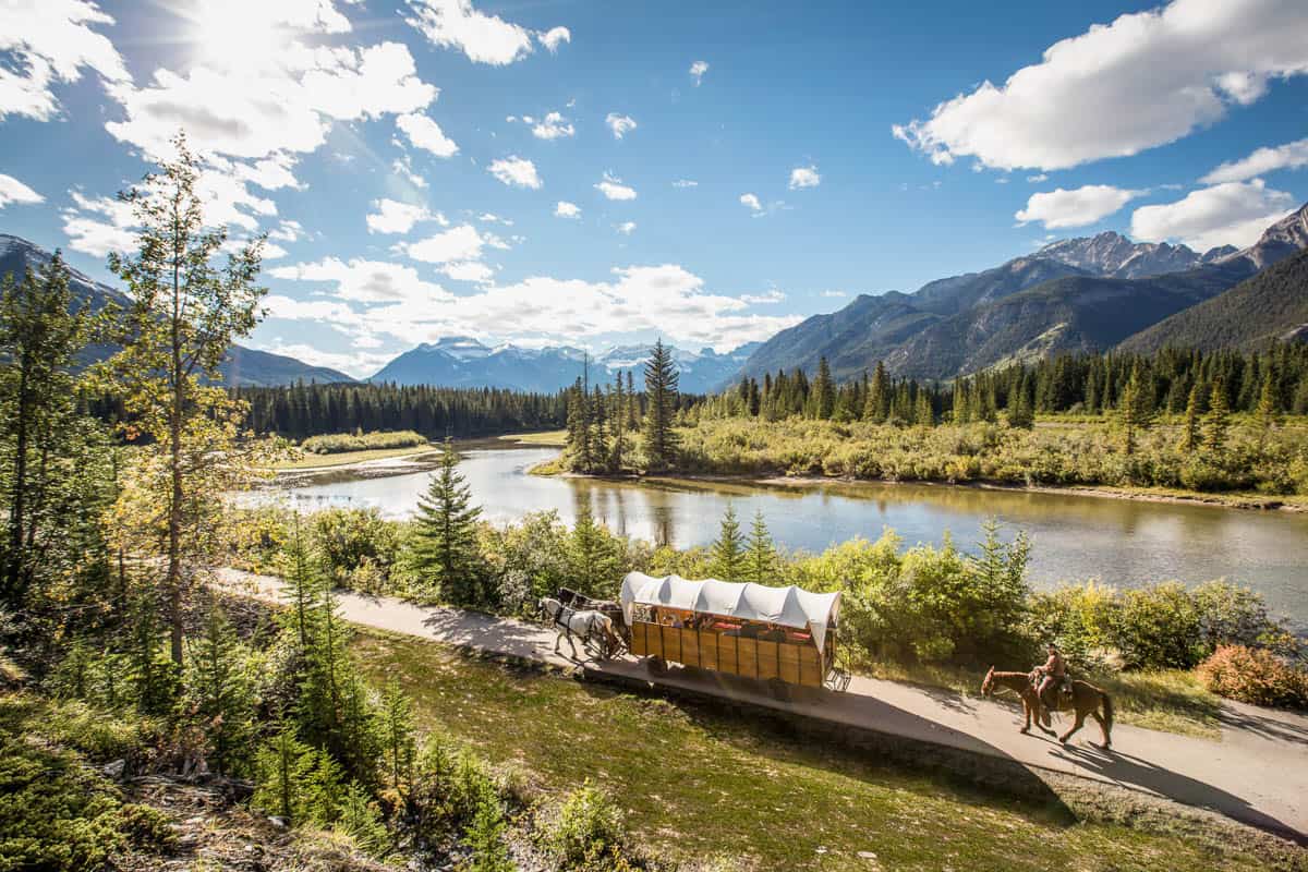 Horse and Wagon ride in Banff