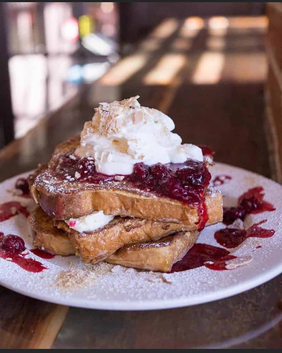 French toast for brunch at Rooster Kitchen