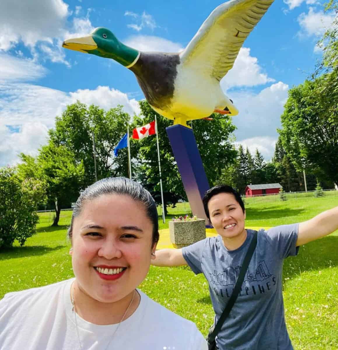 The giant mallard in Andrew, Alberta