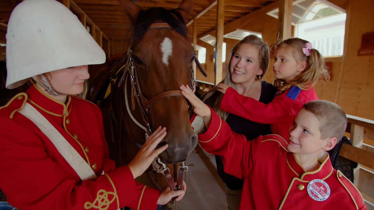 The Fort Museum Groom a Horse