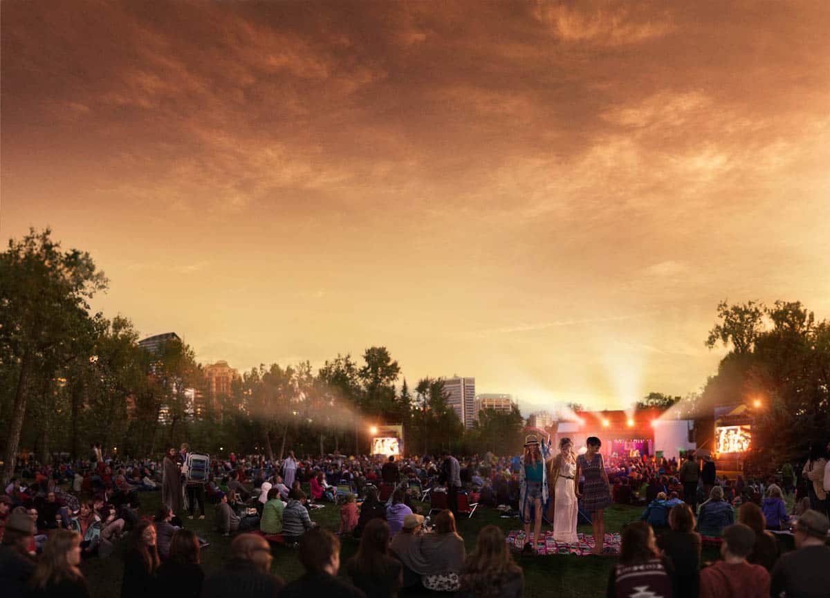 Sunset at the Calgary Folk Festival