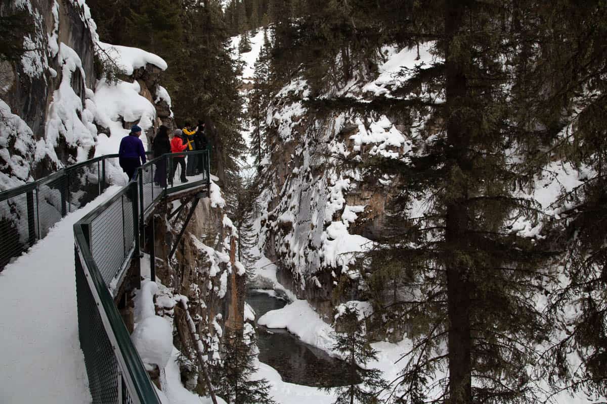 Johnston Canyon Snow Covered