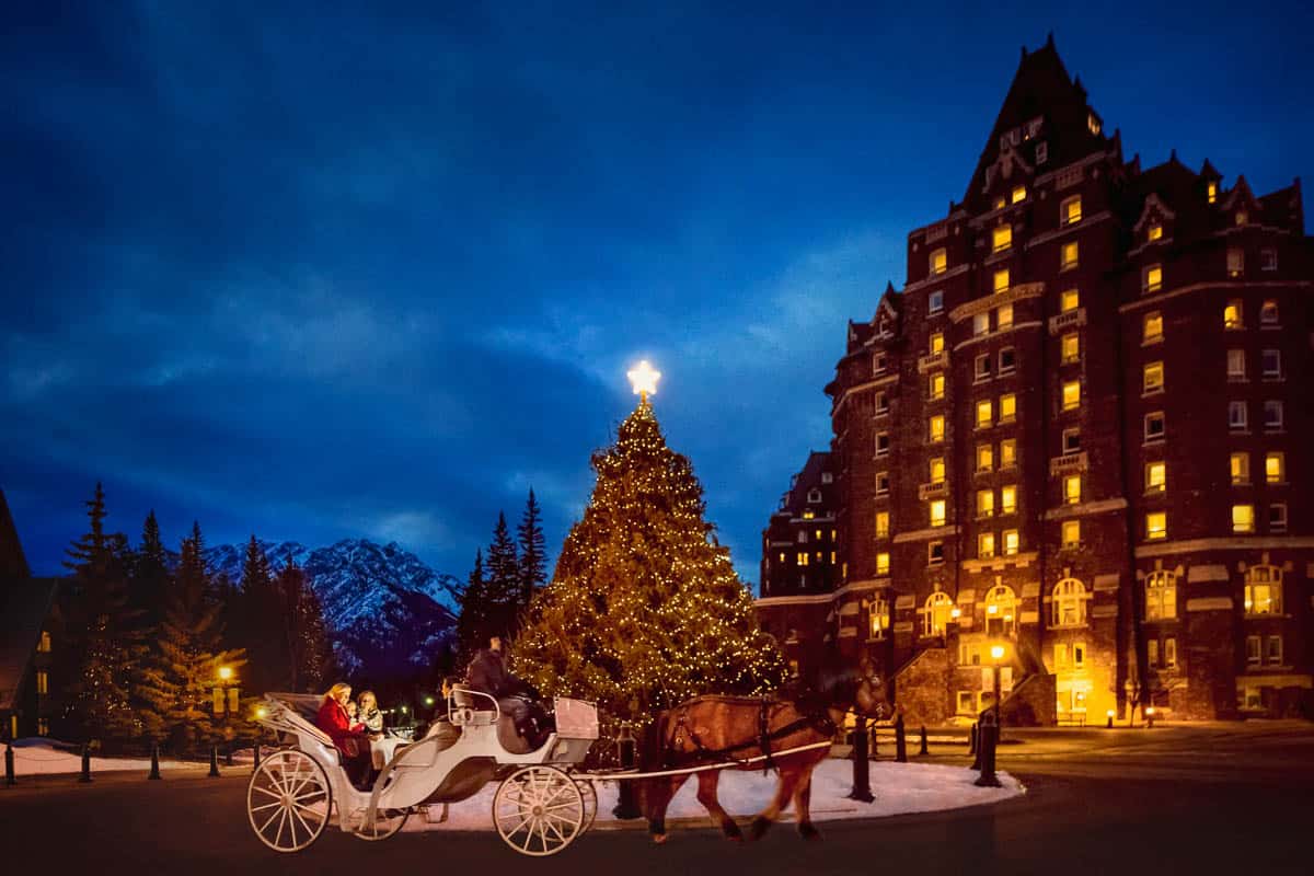 Christmas Horse Ride at the Banff Springs