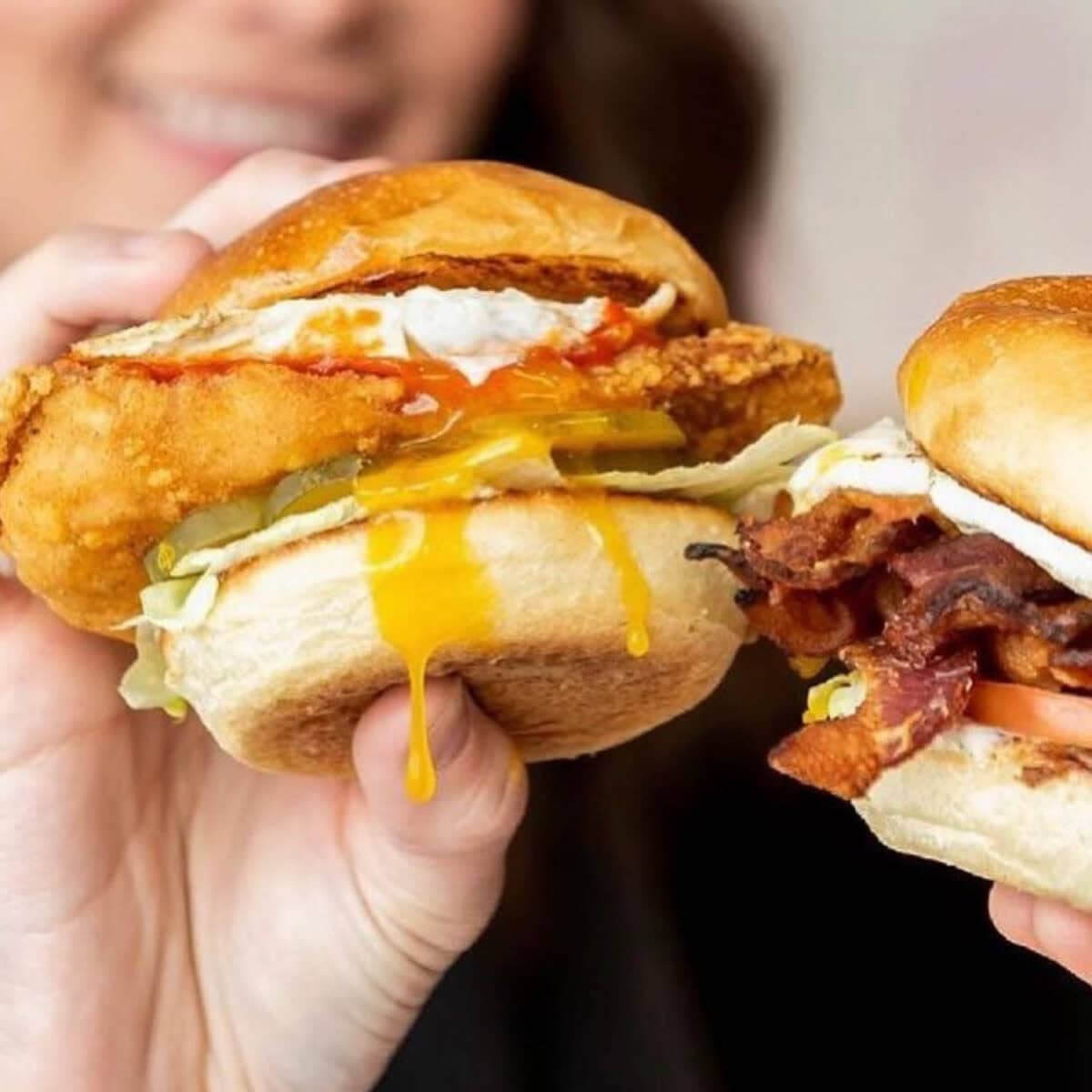 Breakfast sandwiches from CHIX Eggshop in Calgary, Alberta