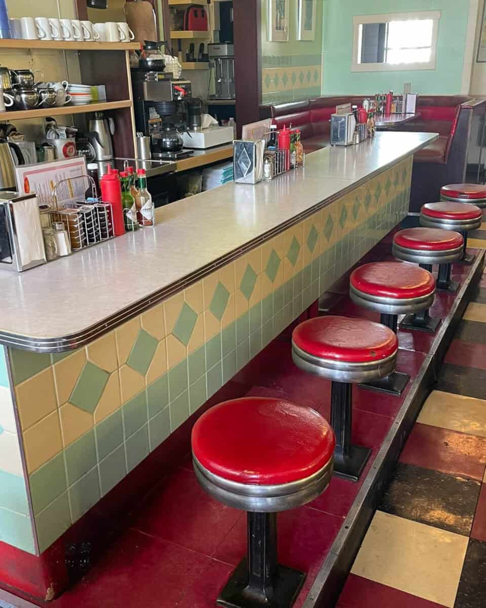 The interior of Galaxie Diner