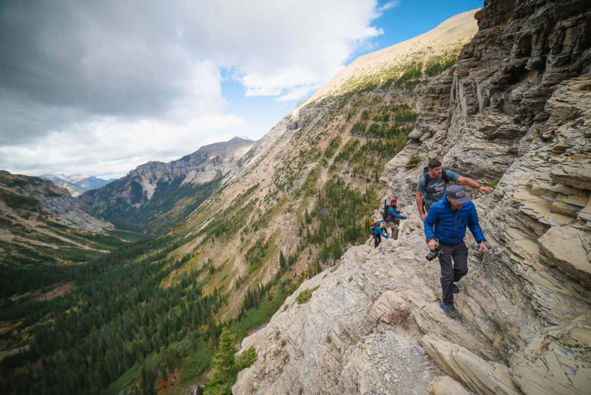 Crypt Lake hikers