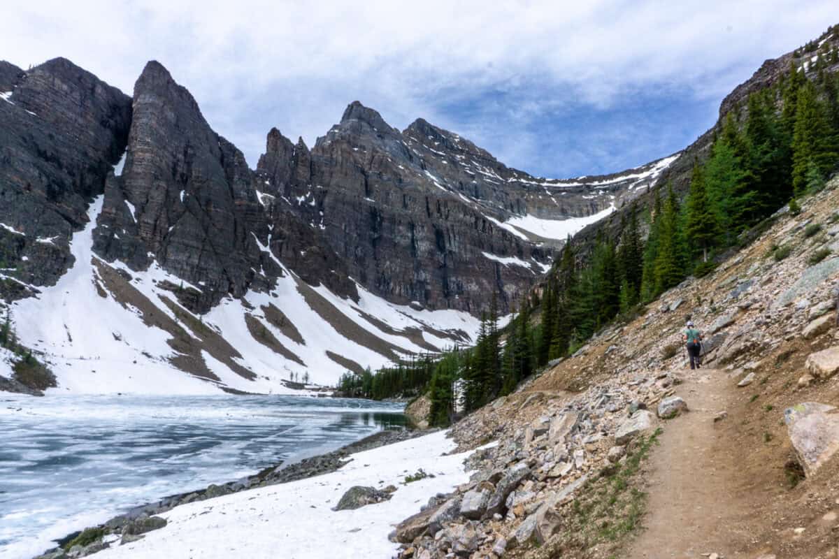 Path Around Lake Agnes in Spring