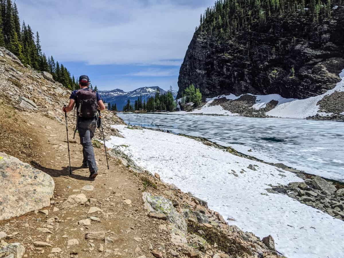 Pete Hiking Lake Agnes